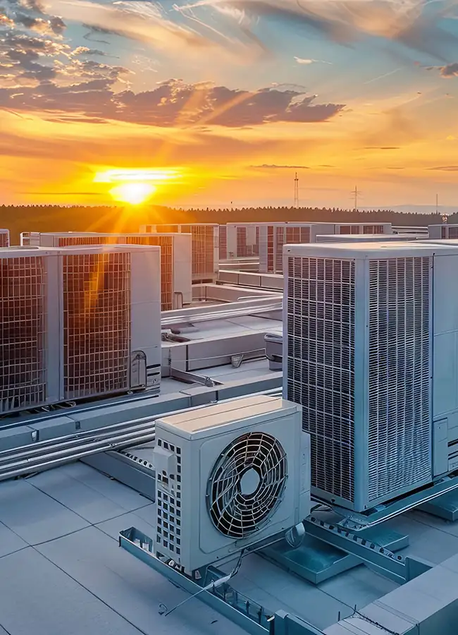 Lüftungssystem auf einem Industriegebäude